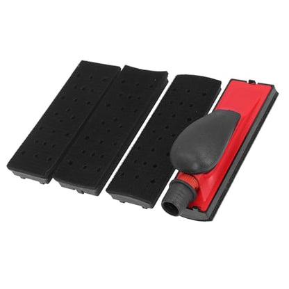 Adjustable Hand Sanding Block, Brushed Chassis Hand Sander with Dust Extraction, Ideal for Woodworking, Home Cleaning, ABS Material