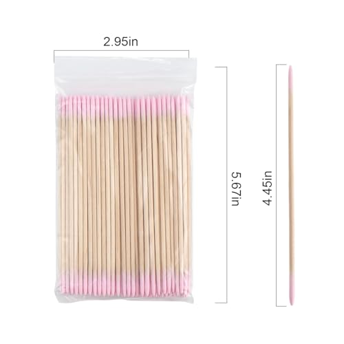 500 Pcs Disposable Micro Applicators Brush,Cotton Swabs Pointed Tip
