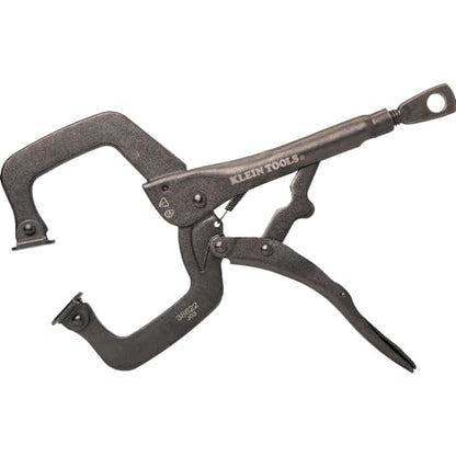 Klein Tools 38662 C-Clamp Locking Pliers Set, 6-Inch and 11-Inch Adjustable Swivel Jaw Pliers, for Home, Shop, Woodworking, 2-Piece - style: Standard Jaw Kit