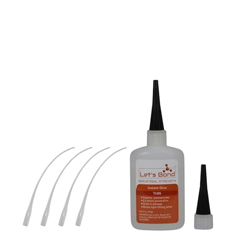 Let's Bond 2 oz Thin Professional Grade Instant Glue, Premium Cyanoacrylate, 5 CPS - size: 2 oz