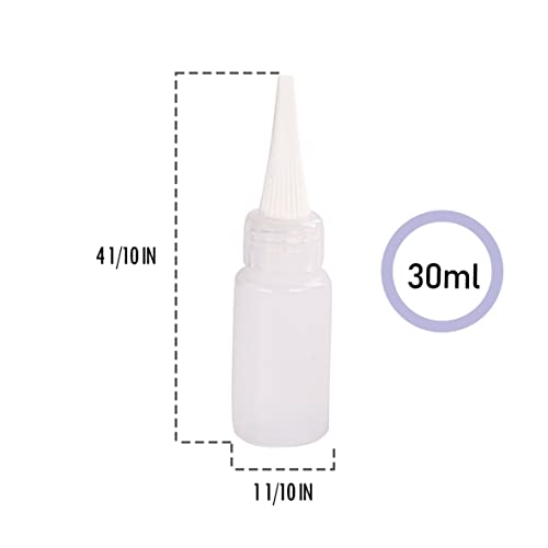 1 oz Needle Tip Squeeze Bottle with Funnel, Precision Tip Applicator Bottle