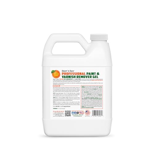 Smart 'n Easy Professional Paint & Varnish Remover - Orange Citrus Scent - Removes Oil, Latex, Acrylic, & Water-Based Paints, Urethanes, Elastomerics, Epoxies, High-Performance Coatings - Quart - size: 32 Fl Oz (Pack of 1)