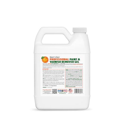 Smart 'n Easy Professional Paint & Varnish Remover - Orange Citrus Scent - Removes Oil, Latex, Acrylic, & Water-Based Paints, Urethanes, Elastomerics, Epoxies, High-Performance Coatings - Quart - size: 32 Fl Oz (Pack of 1)