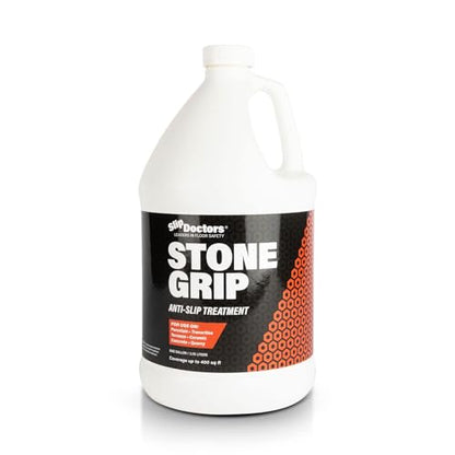 Stone Grip Industrial (Gallon) Non-Slip Floor Treatment for Tile and Stone to Prevent Slippery Floors. Indoor/Outdoor, Residential/Commercial, Works in Minutes for Increased Traction - style: Gallon