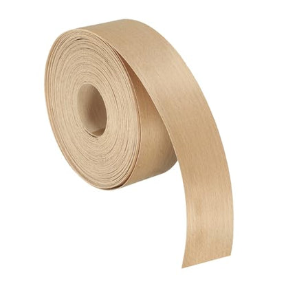 uxcell 2 Inch x 49ft Wood Veneer Edge Banding, Pre-Glued Flexible Beech Edging Strips, Iron on with Hot Melt Adhesive Wood Tape for Cabinet Repair and Furniture Restoration - size: 2 Inch x 49ft