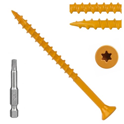 Deck Screws 2-1/2 Inch, Wood Screws #10×2-1/2", 300 Pcs, Tan - size: #10×2-1/2"