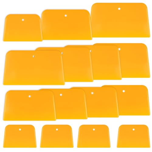 15 Pack Body Filler Spreader, Reusable Plastic Spreader for Applying Putty