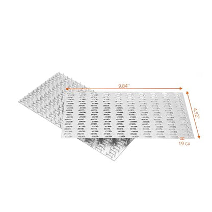 10-Pack 5x10 Inch Pronged Truss Plates, Galvanized Steel Flat Mending Brackets for Wood Timber Connectors and Roofing Trusses, 19 Gauge - size: 10pcs 5 x 10 inch