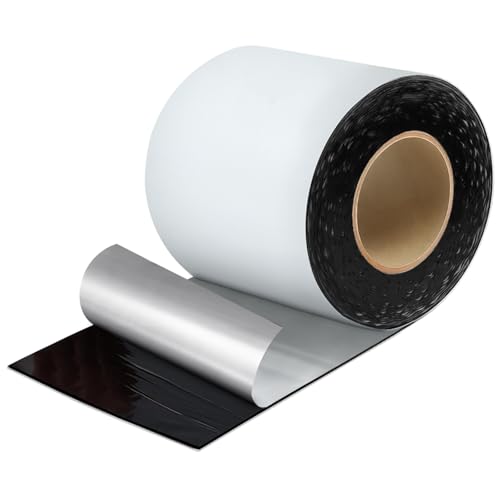 BXI Fluorocarbon Film Asphalt Waterproof Tape, 4 Inches X 32 Feet, Weatherproof Sealing Membrane, Self-Adhesive SBS Modified Bitumen Flashing Sealant Patch, Seam Leak for Roof Window Driveway Repair - size: 4" x 32'