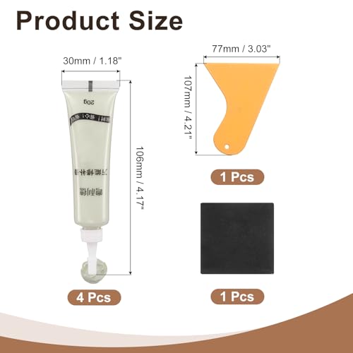 uxcell Wood Repair Kit,4Pcs Touch Up Filler Wood,White - color: White
