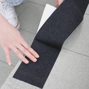 BOMEI PACK Black Anti Slip Tape, 4 Inch x 33 Foot Non-Slip Traction Grip Tape for Stairs, Waterproof Stair Treads Grip Non Slip, Non Skid Tape for Steps, Outdoor Black Grip Tape - size: 100mm