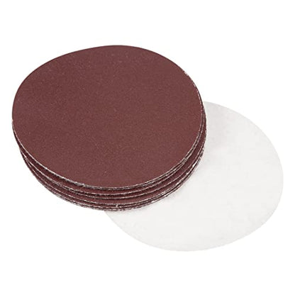 uxcell 10Pcs 7 Inch Hook and Loop Sanding Disc 400 Grits Flocking Sandpaper for Random Orbit Sander Brown - size: 400 Grit