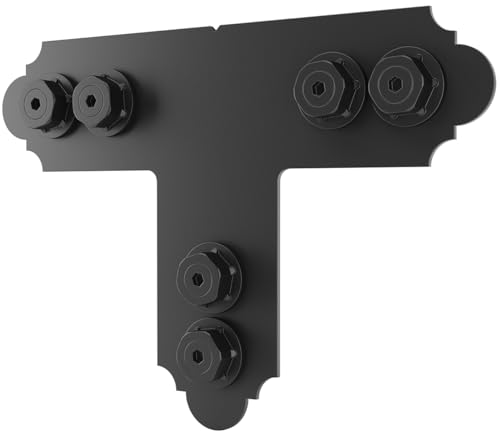 Deck Plus Laredo Sunset T Plate Connector Kit, 4in, 1 Pack, Black