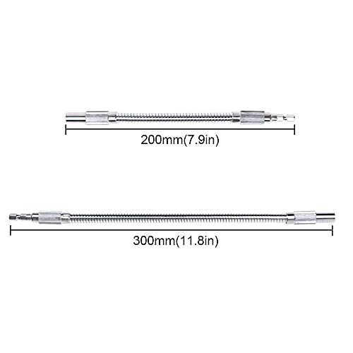 2PC Flexible Drill Bit Extension for Tight Spaces 360° Access