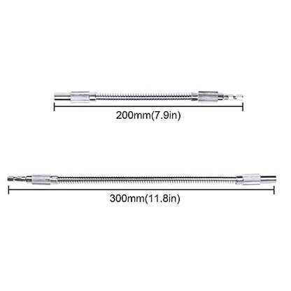 2PC Flexible Drill Bit Extension for Tight Spaces 360° Access