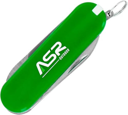 ASR Outdoor Mini EDC Small Pocket Knife Multi Tool - LOGO (Green) - color: Green