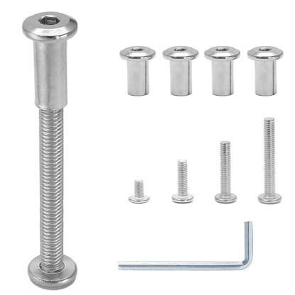 M6 Hex Drive Socket Cap Bolt Kit, Silver, 30 Sets - color: Silver, size: M6x16/25/35/45/55mm