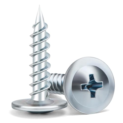Truss Head Wood Screws #8 x 3/4 Inch, 125PCS, FIXLINK Self Tapping Screws - color: Silver, size: #8 x 3/4"