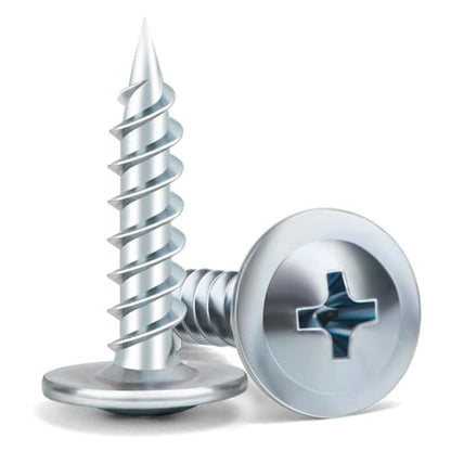 Truss Head Wood Screws #8 x 3/4 Inch, 125PCS, FIXLINK Self Tapping Screws - color: Silver, size: #8 x 3/4"