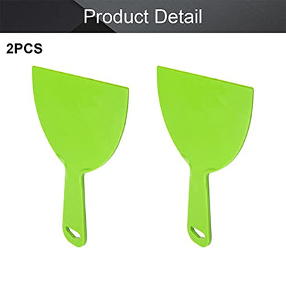 Utoolmart Putty Knife 6" Putty Scraper Large Size Flexible Paint Scraper Tool for Spackling, Wallpaper Scraper Plastic Spreader, Spatula Scraper, Spackle Tools Green 2Pcs - size: 6 inch