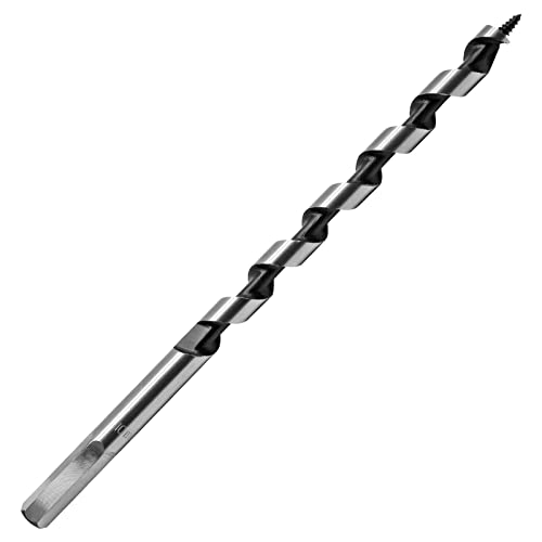3/8" x 8" Wood Auger Drill Bit with 3/8" Hex Shank Ship Auger Bit - size: 3/8" x 8"