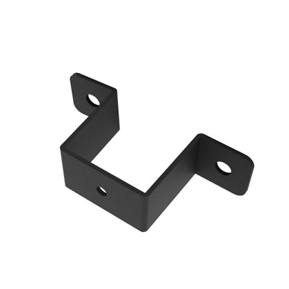 Wpbhk4 Pcs Square Tube Strap Clamp, Strap Post Ties, Black Deck Fence Post Tie Bracket, Square Tube Buckle, U-Shaped Pipe Clamp Bracket - size: 1.5"x1.5"