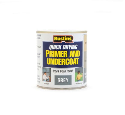 Rustins Quick Drying Primer And Undercoat Grey 500ml