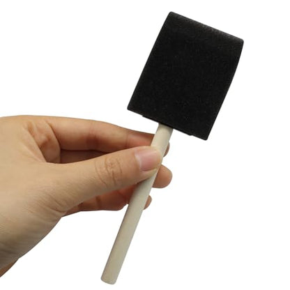 4 Pack 4 Sizes Paint Brushes, Black Sponge Paint Brush - size: 4 Sizes