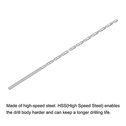 uxcell HSS Extra Long Twist Drill Bits,4mm Drill Dia 300mm Length 2Pcs - size: 4x300mm