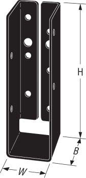Simpson Strong-Tie APLH26 Light Hanger Rough Dimensions (Actual Dims: 1-9/16"W X 5-1/8"H X 1-7/8"B) - Pack of 8