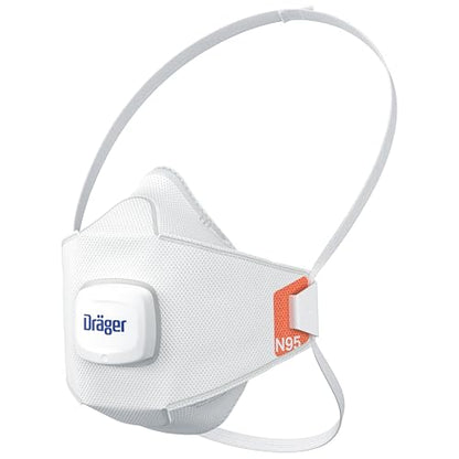 Dräger X-plore 1950 N95 respirator mask with exhalation valve, size M/L | NIOSH-approved respirator mask for construction, DIY, home improvement