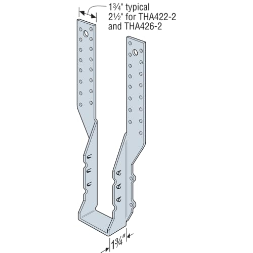 Simpson Strong-Tie THA418 THA 17-1/2 in. Galvanized Adjustable Hanger for 4X Floor Truss - size: 1 Each