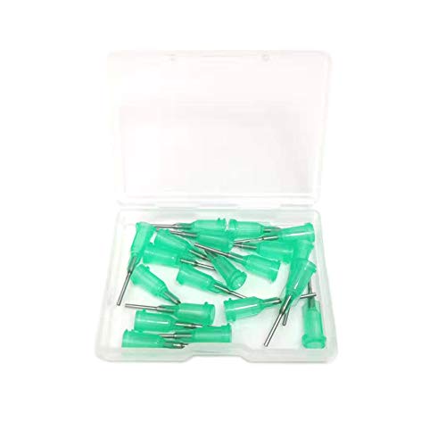 18 Gauge 0.5in Blunt Tip Dispensing Syringe Needle, Green 20 PCS - style: 18GAx1/2＂