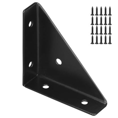 L&M Trapeziform Angle Brackets 4 PCS , Shelf Brackets Heavy Duty Triangular Bracket Fastener, Cold Rolled Steel Braces Joining Support for Desk Bed Edge，Furniture Fastening - size: General-Bracket