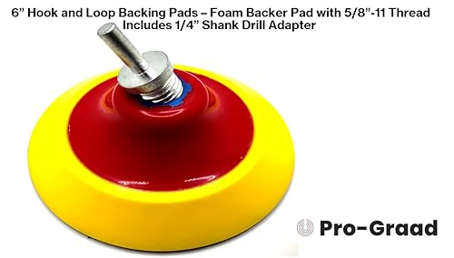 6" Premium Hook & Loop Backing Pad for Sanding & Polishing - style: 6"