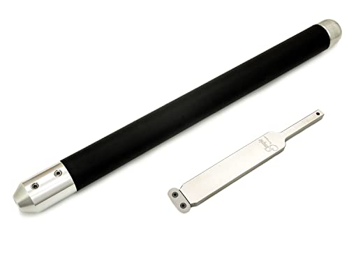 Simple Woodturning Tools Carbide Scraper I Perfect for finishing long straight lines, shaping bowl walls and creating flat bottomed bowls and boxes, USA Made (Oval Cutter/with 17" Foam Grip Handle)