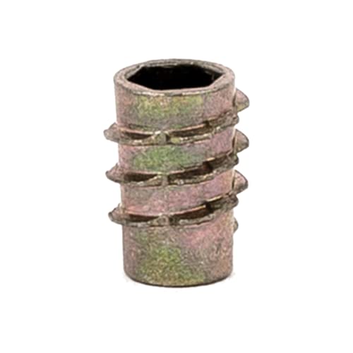 E-Z LOK Knife Thread Insert for Soft Wood, Hex Flush, 8-32, 10mm, 100 ct - size: #8-32 Internal Threads, 0.394" Length