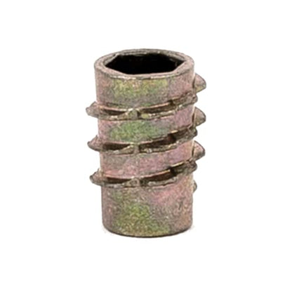 E-Z LOK Knife Thread Insert for Soft Wood, Hex Flush, 8-32, 10mm, 100 ct - size: #8-32 Internal Threads, 0.394" Length