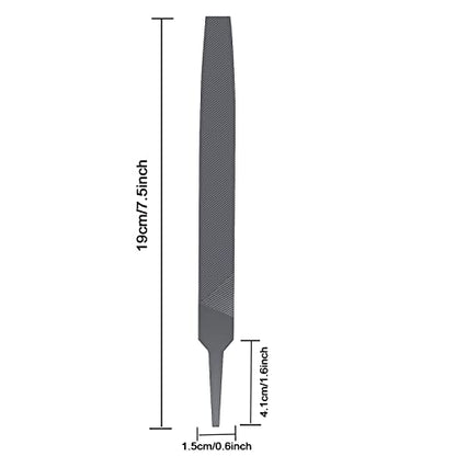 6-inch Flat Medium Cut File Double Cut Teeth High Carbon Steel Hand File Single Cut Hardened Without Handle Ideal for Wood, Metal, Plastic - style: 6-inch Rasp