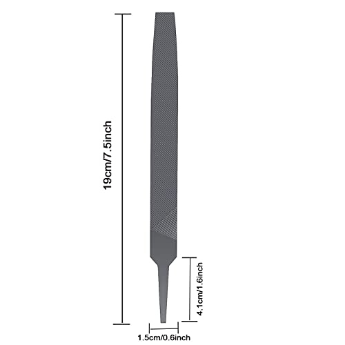 2P 6-inch Flat Medium Cut File Double Cut Teeth High Carbon Steel Hand File Single Cut Hardened Without Handle Ideal for Wood, Metal, Plastic - style: 6-inch Rasp-2P