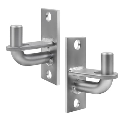 Gate Hinges,2 PCS Wall Mount Gate Hinge,Gate Hinges Heavy Duty for Farm Gates,Chain Link Fence Gate Hinge with 5/8 Hinge Pin (Screws Not Included) - color: Silver, size: 2 Pack
