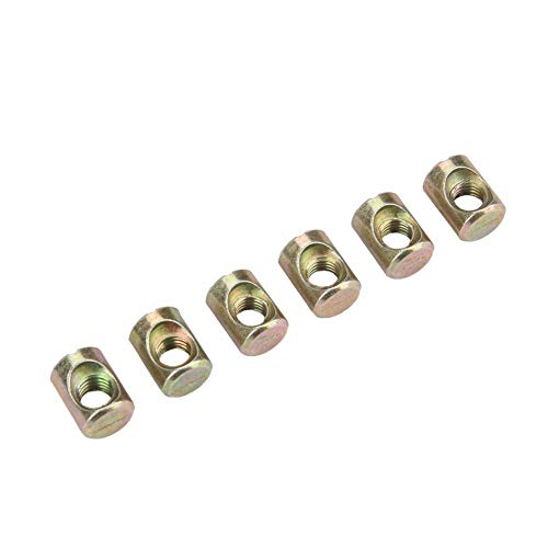 Furniture Nut,30pcs M6 Furniture Nut Dowel Cabinet Connectors Embedded Nuts Fasteners