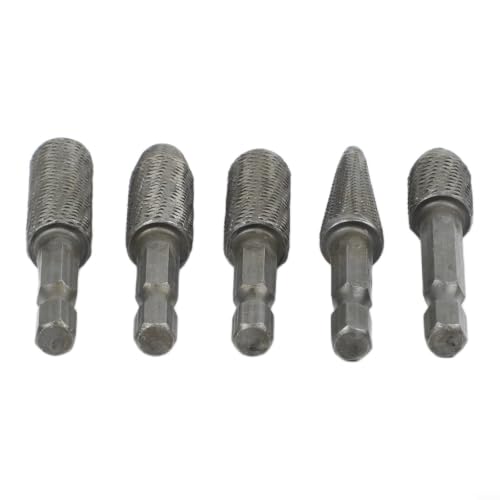 5-Piece Electric Rotary File Set For Drill Bits, High-Carbon Steel Grinding Burr Heads For Milling And Filing For Metal Use