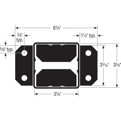 Simpson Strong-Tie FPBB44 E-Z Base Black Powder-Coated Post Base for 4x4