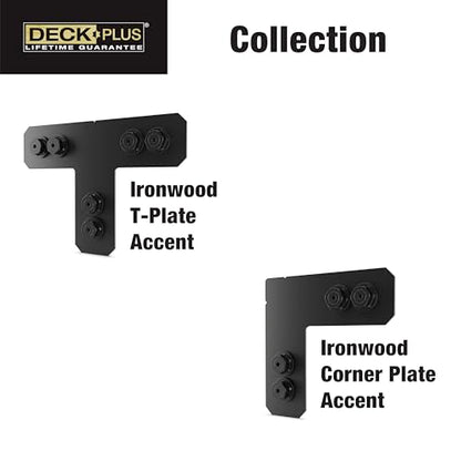 Deck Plus Ironwood 90 Degree Outside Angle, 4in, 1 Pack, Black