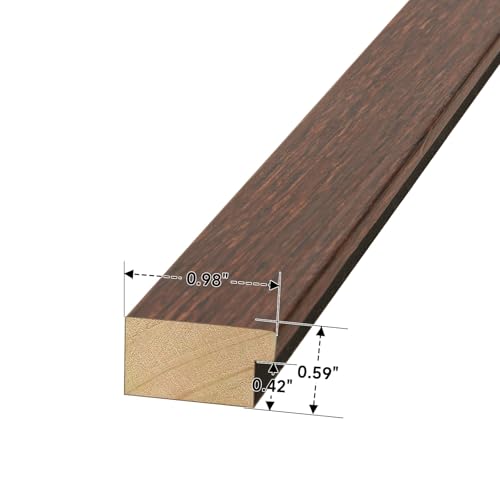 Solid Wood 24x36 Frame - Single Frame, Rustic Walnut 24 x 36 Poster Frame for Artwork, Puzzles, Photos and Movie Posters Picture Frames - size: 24" x 36"