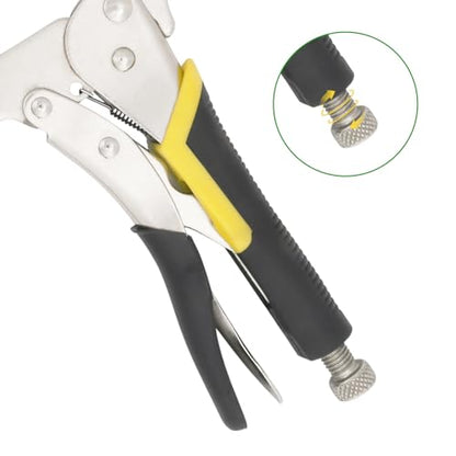 3 Pack 18 Inch C-Clamp Locking Pliers with Swivel Pads - size: 3 Pack 18 Inch with rubber handle