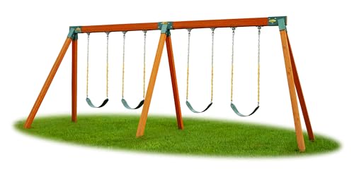 Eastern Jungle Gym Classic MkV DIY Swing Set Kit with Lumbar & Swings