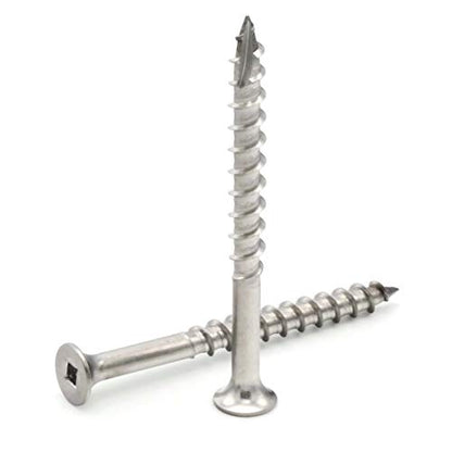 #8 Deck Screws 305 Stainless Steel Square Drive Type 17 Wood Cutting Point #8 x 1-5/8 inch Qty 250 - size: #8 x 1-5/8 inch