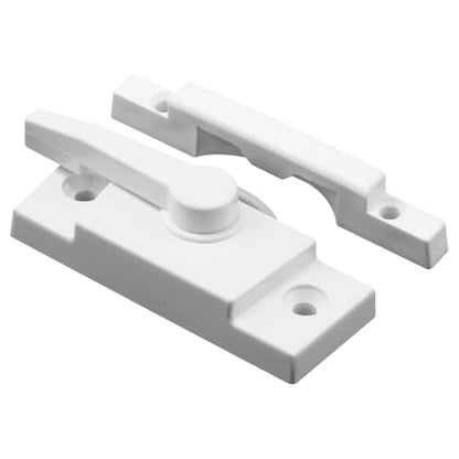 Prime-Line F 2667 Sash Lock, 2-1/16 In. Hole Centers, Fits Single and Double Hung Vinyl Windows, Vinyl Construction, White, (Single Pack)